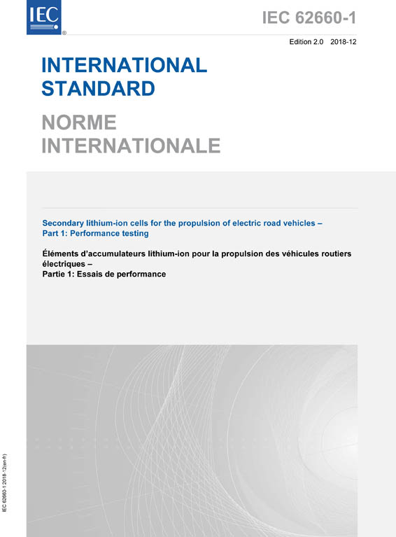 Cover IEC 62660-1:2018